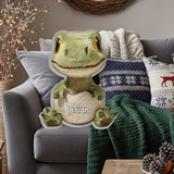 Love Dinosaur - Personalized Kid Faux Fur Shaped Pillow