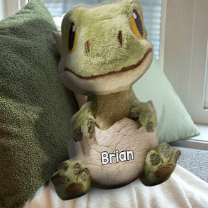 Love Dinosaur - Personalized Kid Faux Fur Shaped Pillow