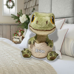 Love Dinosaur - Personalized Kid Faux Fur Shaped Pillow