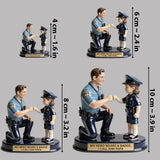 Our Hero Wears A Badge We Call Him Dad - Personalized Police Officer Premium 3D Figurine