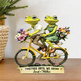 Couple Frog Until We Croak - Personalized Frog Custom Shaped Acrylic Plaque