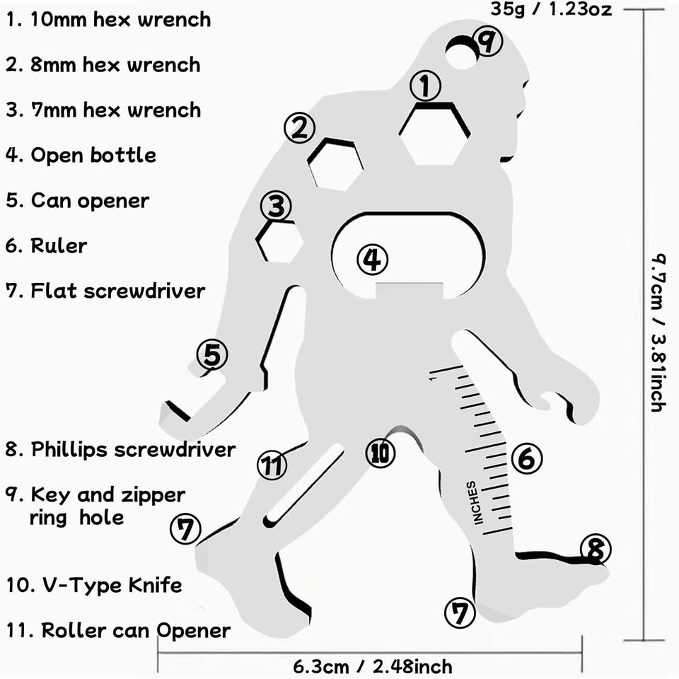 Dadsquatch - Personalized Father Metal Multitools Sheet