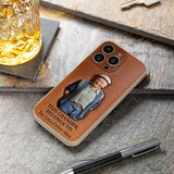 Together Always Case - Personalized Grandpa 3D Embossed Leather Phone Case