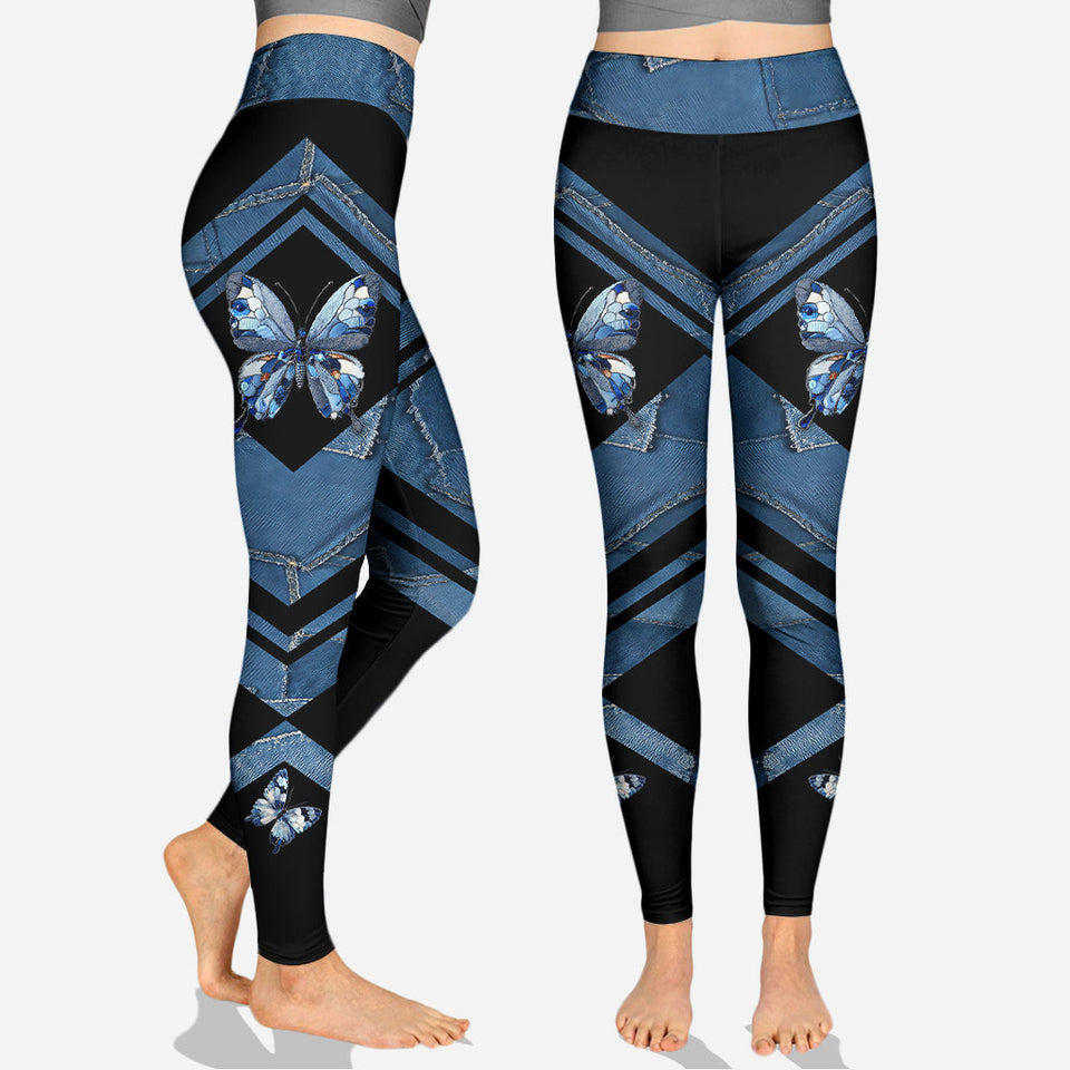 Just A Girl Who Loves Butterflies - Personalized Butterfly Hoodie and Leggings
