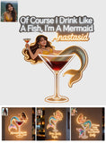 Tipsy Mermaid - Personalized Cocktail LED Light Acrylic Sign