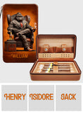 Whiskey & Cigar Gorilla - Personalized Whisky Travel Cigar Humidor Case