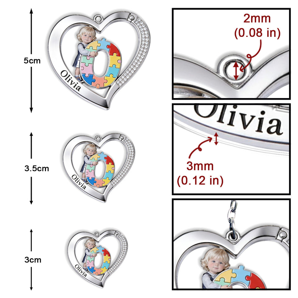 Autism Letter - Personalized Autism Awareness Keychain