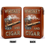 Whiskey And Cigar - Personalized Whisky Travel Cigar Humidor Case