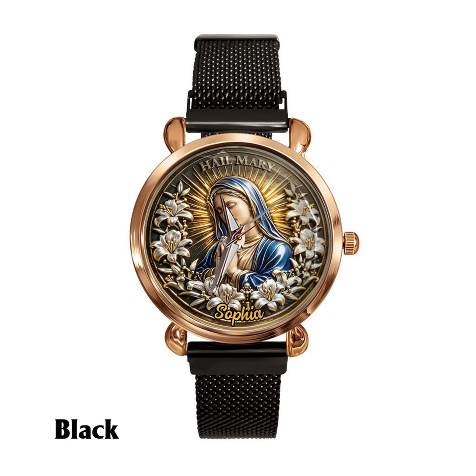 Hail Mary - Personalized Christian Women Hand Watch