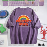 Keep Public Service Public - Personalized LGBT Support Wash T-Shirt