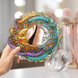 Live By The Sun, Feel By The Moon - Personalized Hippie Wall Hanging Mirror