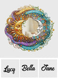 Live By The Sun, Feel By The Moon - Personalized Hippie Wall Hanging Mirror