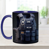 Police Bulletproof Vest - Personalized Police Officer Accent Mug
