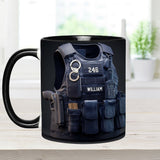 Police Bulletproof Vest - Personalized Police Officer Accent Mug