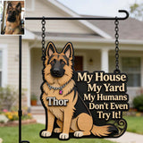 Happy Place - Personalized Dog Wood Sign With Stake