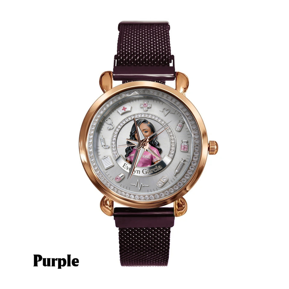 Custom Any Photo - Personalized Nurse Women Hand Watch