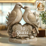 Anniversary 50 Years Together - Personalized Couple Custom Shaped Acrylic Plaque