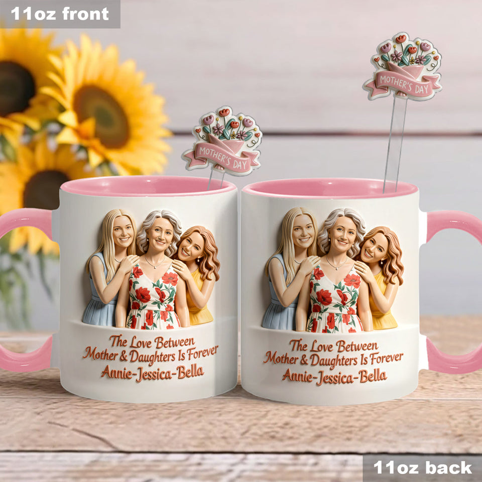 Perfect Gift for Mom - Personalized Mother Set Accent Mug with Acrylic Stirrers