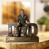 Military Veteran - Personalized Father Custom Shaped Acrylic Plaque