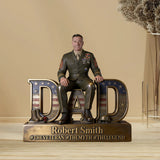 Military Veteran - Personalized Father Custom Shaped Acrylic Plaque