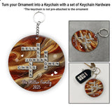 Crossword Puzzle Scrabble - Personalized Family Ornament