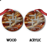 Crossword Puzzle Scrabble - Personalized Family Ornament