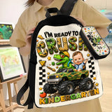Back To School, Dinosaur Lover - Personalized Kid Backpack & Pencil Case