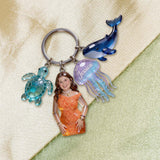 Custom Any Photo - Personalized Sea Lover Keychain With Charms