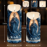 Catholic Saints - Personalized Christian Flameless Candle