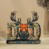 Hunting Dad - Personalized Hunting Custom Shaped Acrylic Plaque