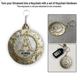 Custom Gold Marble Initial For Family, Merry Christmas 2025 - Personalized Family Ornament
