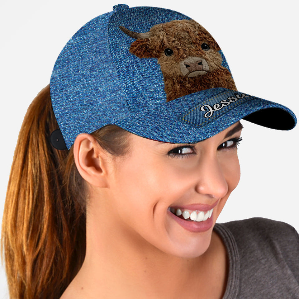 Cute Highland Cow - Personalized Highland Cow Classic Cap