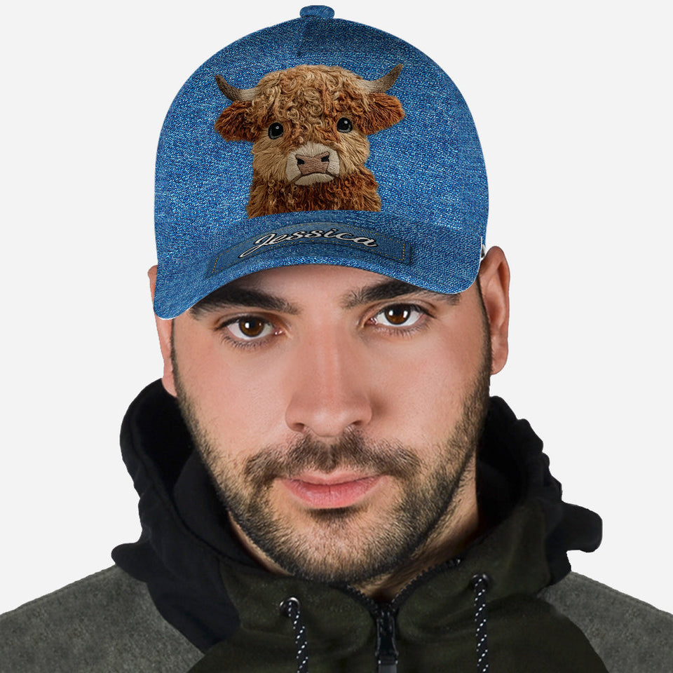 Cute Highland Cow - Personalized Highland Cow Classic Cap