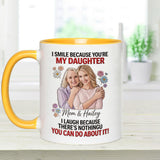 Daughter Gift Idea - Personalized Daughter Set Accent Mug with Acrylic Stirrers
