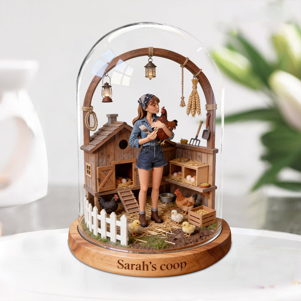 Chicken Farm - Personalized Chicken Custom Shaped Acrylic Plaque