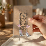 Cowgirl Spirit - Personalized Cowgirl Earrings With Card