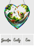 Love Frogs - Personalized Frog Window Hanging Suncatcher Ornament