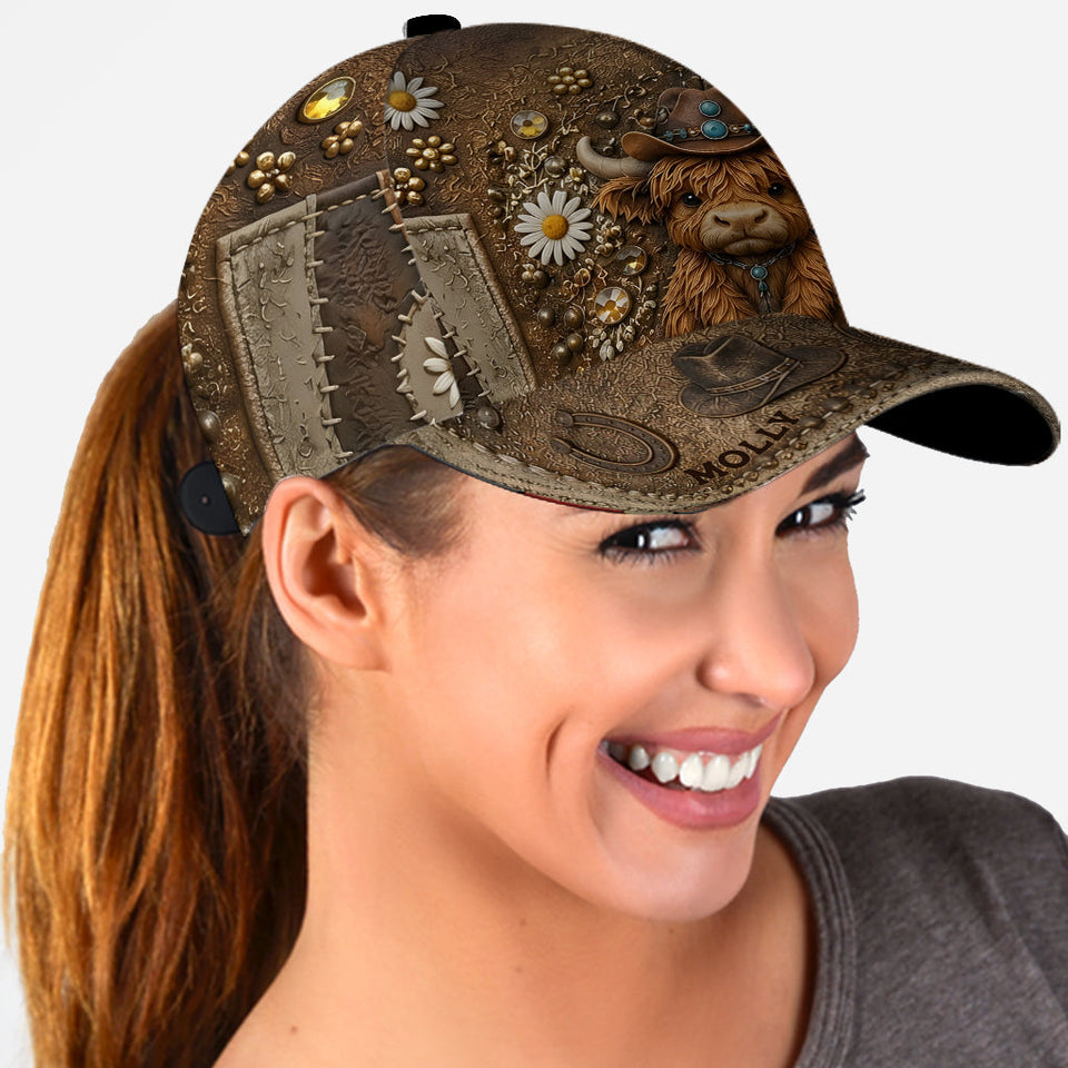 Love Highland Cow - Personalized Highland Cow Classic Cap
