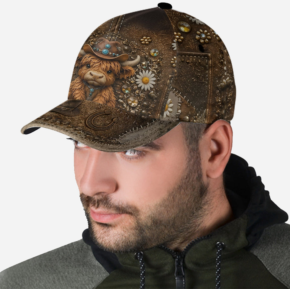 Love Highland Cow - Personalized Highland Cow Classic Cap