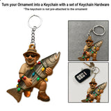Merry Fishmas - Personalized Fishing Transparent Ornament