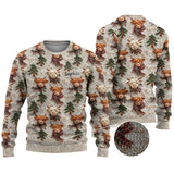 Love Highland Cow - Personalized Highland Cow Ugly Sweater