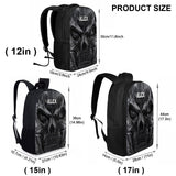 Cool Black Skull - Personalized Skull Multifunctional Backpack