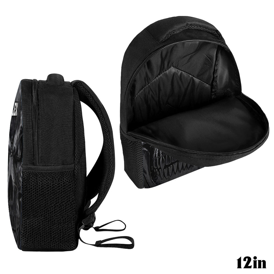 Cool Black Skull - Personalized Skull Multifunctional Backpack