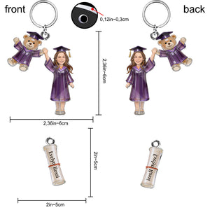 Class Of 2026 - Personalized Graduation Premium Keychain With Charms