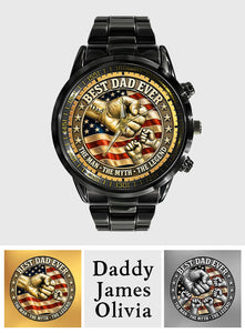 Best Dad Ever - Personalized Father Hand Watch