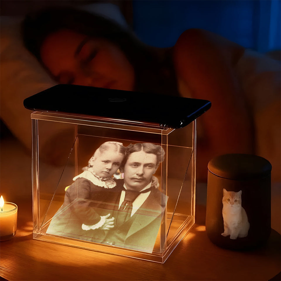 Custom Any Photo Always With You - Personalized Memorial 3D Memory Box