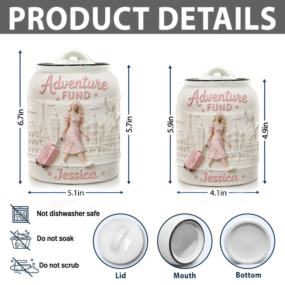 Travelling Saving Jar - Personalized Travelling Jar