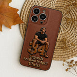 Happy Birthday Legends - Personalized Birthday 3D Embossed Leather Phone Case