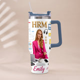 Custom Any Photo Office Staff Gift - Personalized Colleague Tumbler With Plush Charm
