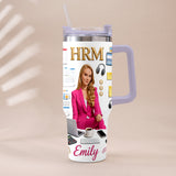 Custom Any Photo Office Staff Gift - Personalized Colleague Tumbler With Plush Charm